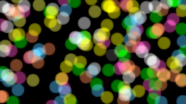 Цветные Bokeh Огни Движения Графики Ночным Фоном — стоковое видео