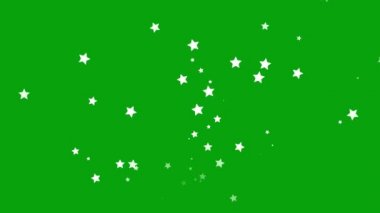 Parıldayan yıldızlar yeşil ekran arkaplanlı hareket grafikleri