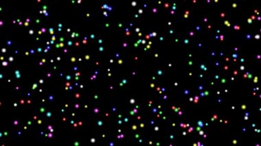 Düşen renk parçacıkları gece arkaplanlı hareket grafikleri