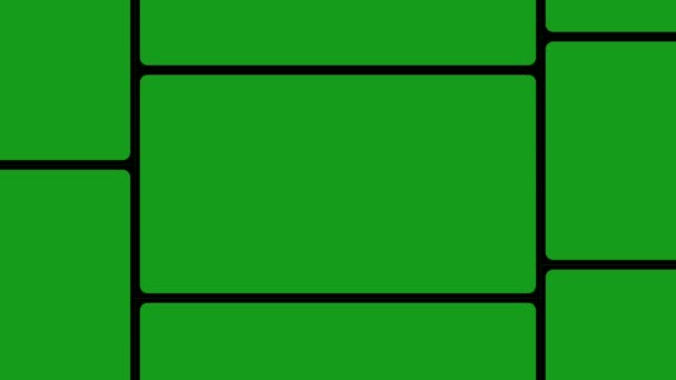 Galeria Fotos Movimento Gráficos Com Fundo Tela Verde — Vídeo de Stock