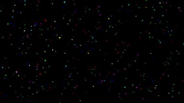 Renkli parıldayan yıldızlar gece arkaplanlı hareketli grafikler