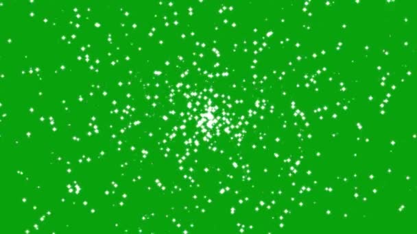 Circle Estrellas Centelleantes Gráficos Movimiento Con Fondo Pantalla Verde — Vídeos de Stock