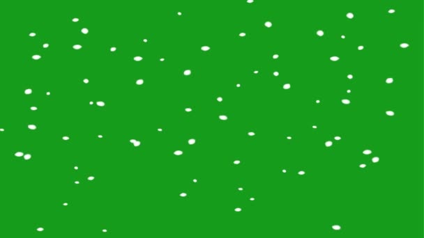 緑の画面の背景を持つ白い粒子の動きのグラフィック — ストック動画
