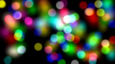Bokeh ışıkları ve parıltılı ışıklar gece arkaplanlı hareket grafikleri