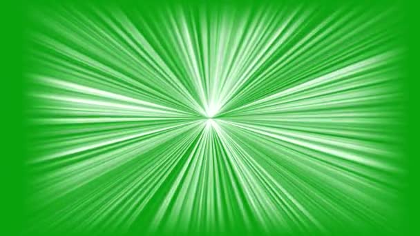 Rayons de graphiques de mouvement de lumière avec fond d'écran vert