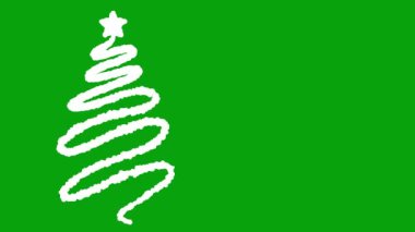 Yeşil ekran arkaplanlı Noel ağaçları hareketli grafikleri