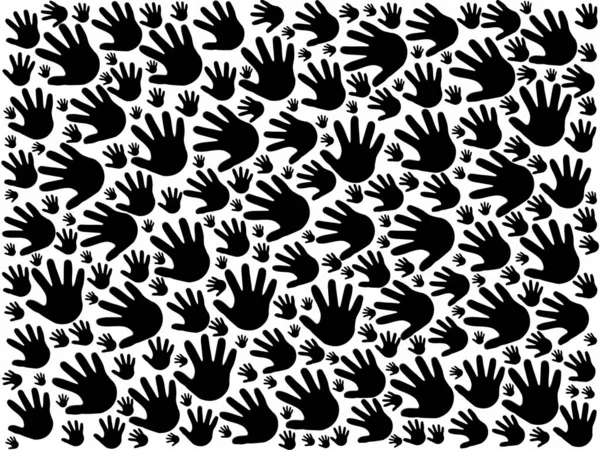 Black Hands Texture Plain White Background — Stock Photo, Image