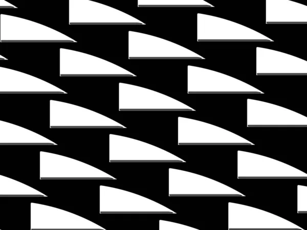 White Triangle Shapes Beautiful Pattern Plain Black Background — Stock Photo, Image