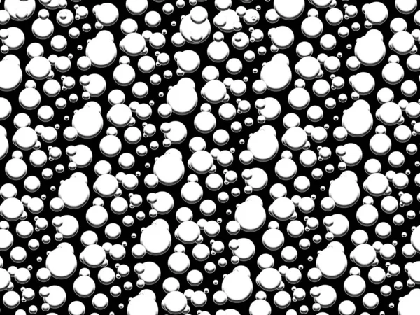 Weiße Runde Punkte Schöne Textur Auf Schlichtem Schwarzem Hintergrund — Stockfoto