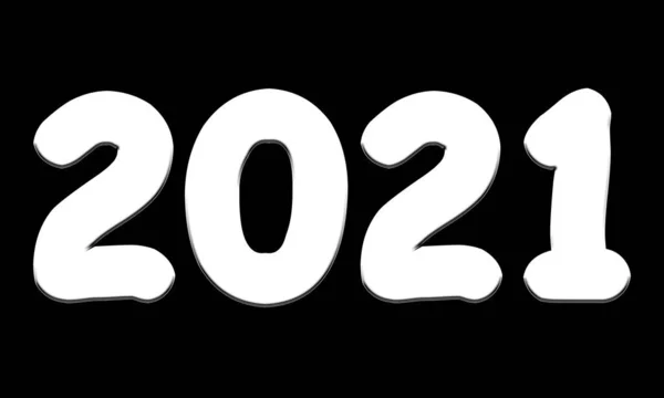 배경에 화이트 2021 아름다운 — 스톡 사진