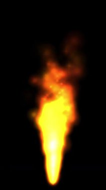 Düz siyah arkaplanlı dikey hareket grafiklerini ateşle