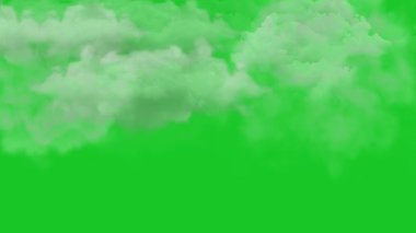 Yeşil ekran arkaplan ile hareket eden bulutlar grafikleri