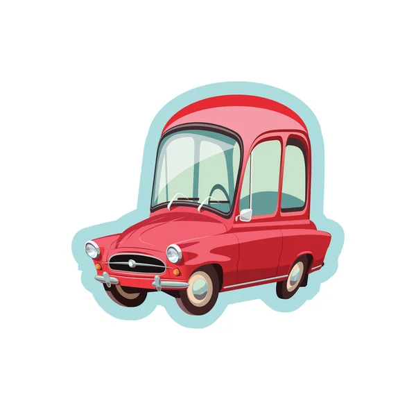 Little Czech Red Car — Stock Vector
