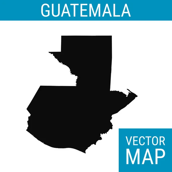 Mapa Vetorial Guatemala Com Nome País Preto Sobre Fundo Branco —  Vetores de Stock