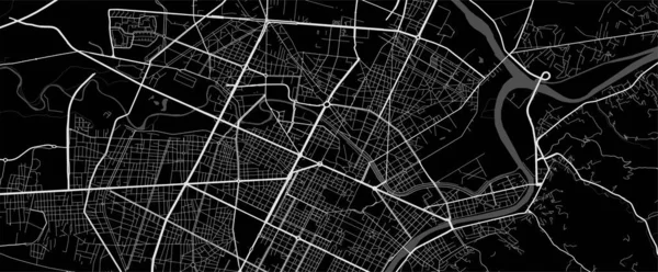 Mapa Cidade Urbana Turim Ilustração Vetorial Pôster Arte Mapa —  Vetores de Stock