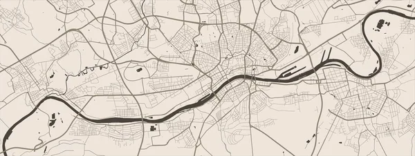 フランクフルト市地図ポスター フランクフルト市地図のポスター フランクフルト地図ベクトル図 — ストックベクタ