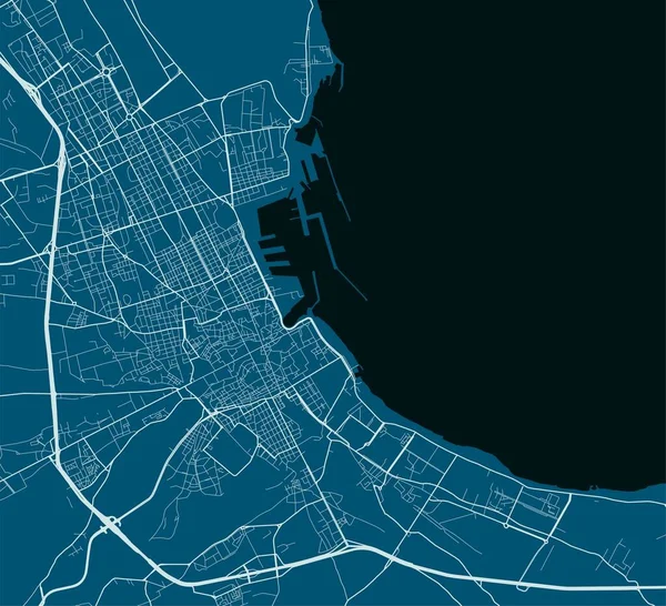 Palermo Şehir Haritası Posteri Palermo Sokak Haritası Posteri Palermo Harita — Stok Vektör