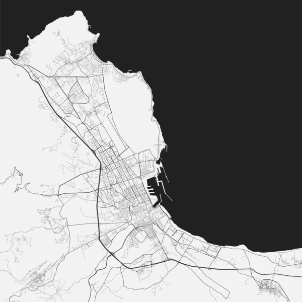 Mapa Cidade Urbana Palermo Ilustração Vetorial Palermo Mapa Pôster Arte — Vetor de Stock