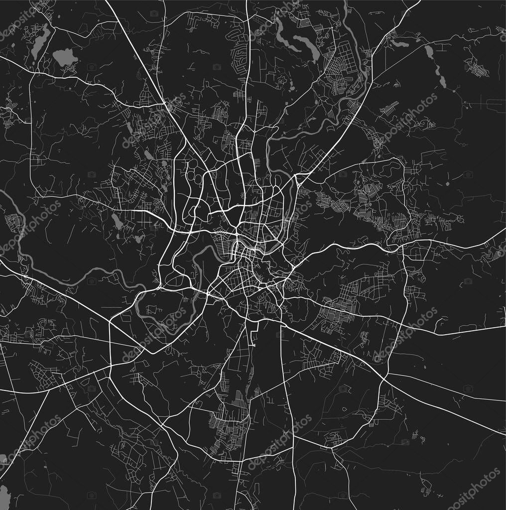 Mapa urbano de Vilna. Ilustración vectorial, Vilna mapa art poster. 2023