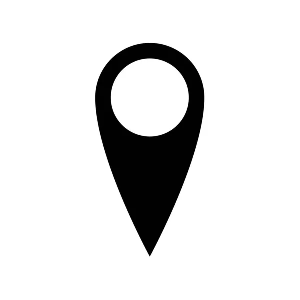 Location Pin Icon Map Label Mark Black Simple Location Marker — Stockvektor