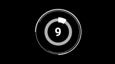 Animasyon etrafında dönen yüzde 29 sayı çemberi pasta diyagramı. Siyah arkaplanda beyaz.