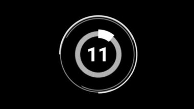 % 34 numara daire çizelgesi animasyon etrafında dönüyor. Siyah arkaplanda beyaz.