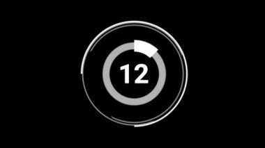 38% 38 numara daire çizelgesi animasyon etrafında dönüyor. Siyah arkaplanda beyaz.