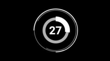 Yüzde 84 84 numara daire çizelgesi animasyon etrafında dönüyor. Siyah arkaplanda beyaz.