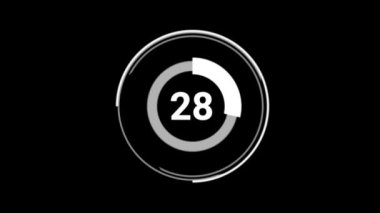 Yüzde 88 numara daire çizelgesi animasyon etrafında dönüyor. Siyah arkaplanda beyaz.