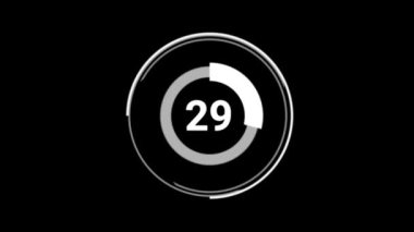 Yüzde 89 89 numara daire çizelgesi animasyon etrafında dönüyor. Siyah arkaplanda beyaz.