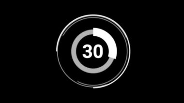 Animasyon etrafında dönen% 93 'lük sayı çemberi çizelgesi. Siyah arkaplanda beyaz.