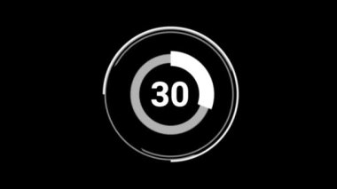 Yüzde 94 numara daire çizelgesi animasyon etrafında dönüyor. Siyah arkaplanda beyaz.