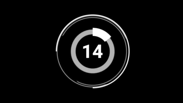 Quarante Quatre Pour Cent Diagramme Circulaire Secteur Nombre Tournant Autour — Video