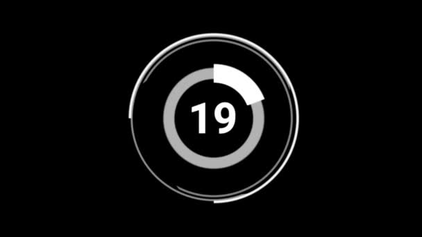 Cincuenta Nueve Por Ciento Número Círculo Diagrama Circular Gráfico Girando — Vídeo de stock
