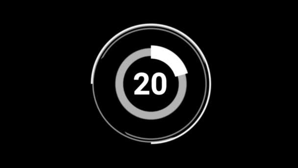 Sesenta Tres Por Ciento Número Círculo Diagrama Circular Gráfico Girando — Vídeo de stock