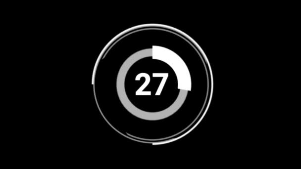 Ochenta Cinco Por Ciento Número Círculo Diagrama Circular Gráfico Girando — Vídeo de stock
