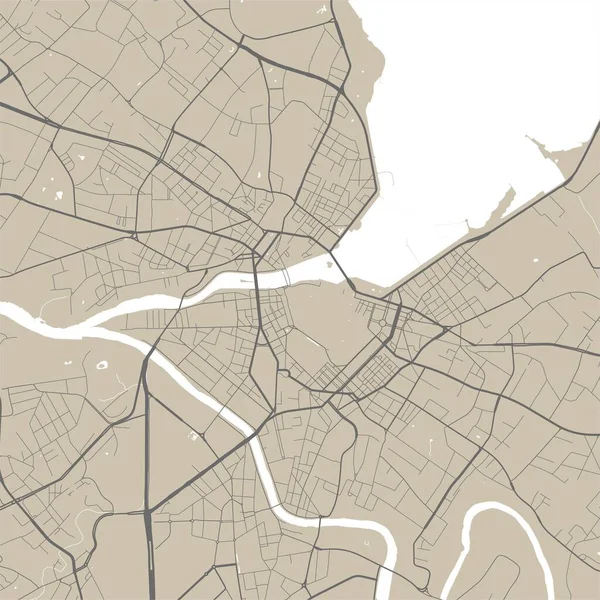 Wektorowa Mapa Genewy Ilustracja Plakatu Genewa Mapa Sztuki — Wektor stockowy