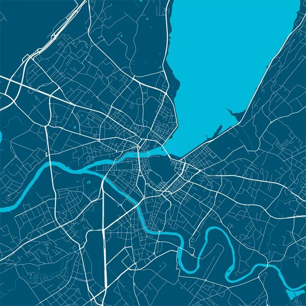 Mapa Cidade Genebra Mapa Genebra Pôster Mapa Rua Genebra Mapa — Vetor de Stock