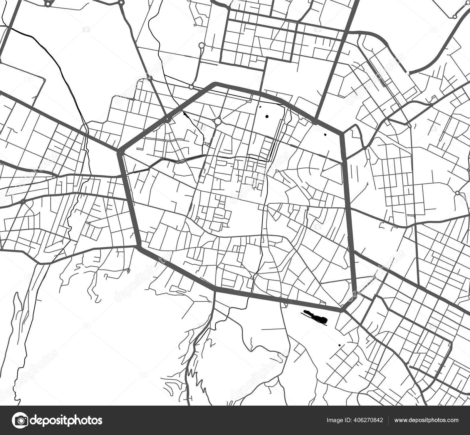 Urban City Map Bologna Vector Illustration Bologna Map Art Poster Stock