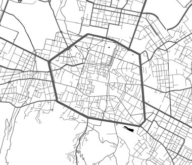 Urban city map of Bologna. Vector illustration, Bologna map art poster. clipart