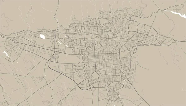 Cartaz Mapa Cidade Teerão Mapa Teerão Mapa Rua Teerão Mapa — Vetor de Stock