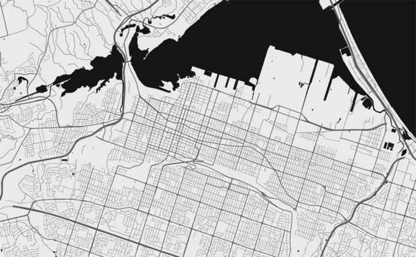 Mapa Cidade Urbana Hamilton Ilustração Vetorial Hamilton Mapa Pôster Arte — Vetor de Stock