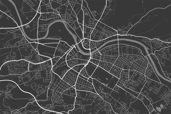 Mapa Urbano Dresde Ilustración Vectorial Cartel Del Arte Del Mapa — Archivo Imágenes Vectoriales