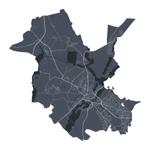 Mapa Potsdam Mapa Vetorial Detalhado Área Administrativa Cidade Potsdam Cityscape —  Vetores de Stock