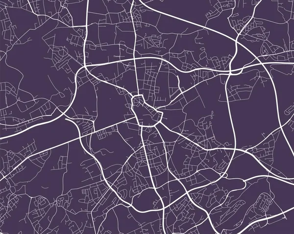 Detaljerad Karta Över Bochums Administrativa Område Avgiftsfri Vektor Illustration Stadens — Stock vektor