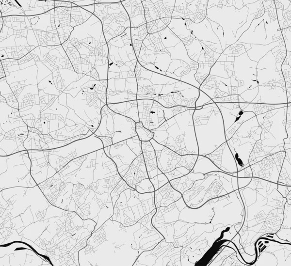 Mapa Cidade Urbana Bochum Ilustração Vetorial Bochum Mapa Pôster Arte — Vetor de Stock