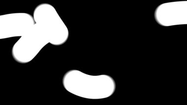 Soyut, kalın çizgi solucanları kaotik bir şekilde hareket ediyorlar. Arka plan görüntüleri. Kusursuz döngü 4K animasyonu. Siyah ve beyaz renk.