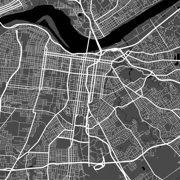 Mapa Cidade Urbana Memphis Ilustração Vetorial Memphis Mapa Pôster Arte — Vetor de Stock