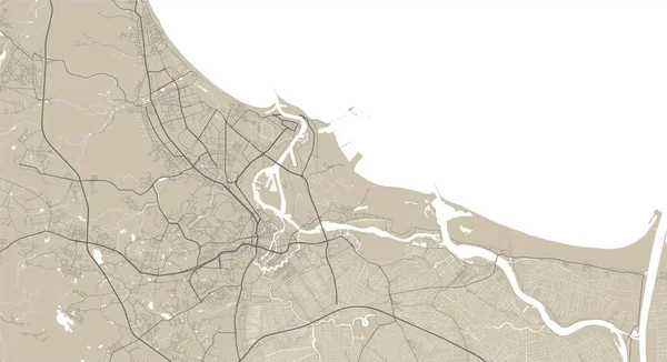 Mapa Detalhado Área Administrativa Cidade Gdansk Ilustração Vetorial Livre Royalties — Vetor de Stock