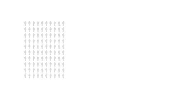 Инфографика Людей Диаграмма Статистики Роялти Бесплатно Анимационное Графическое Видео Социальных — стоковое видео